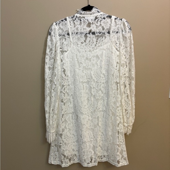aeom White Lace w/ Slip Underneath Mini Dress Women's Size S - Picture 15 of 16